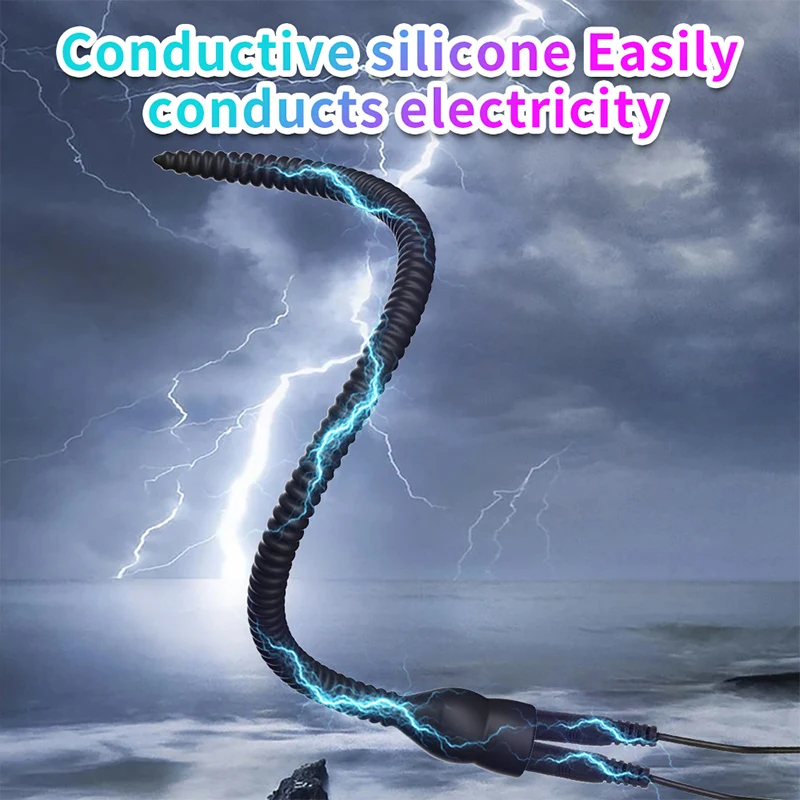 Electro Sex Toys Electric Sex Toys Silicone Electro Shock Vibrator Horse Eye Stick Sex Toys For Men Penis Insertion Urethra Sound Dilator Medical Male Masturbation