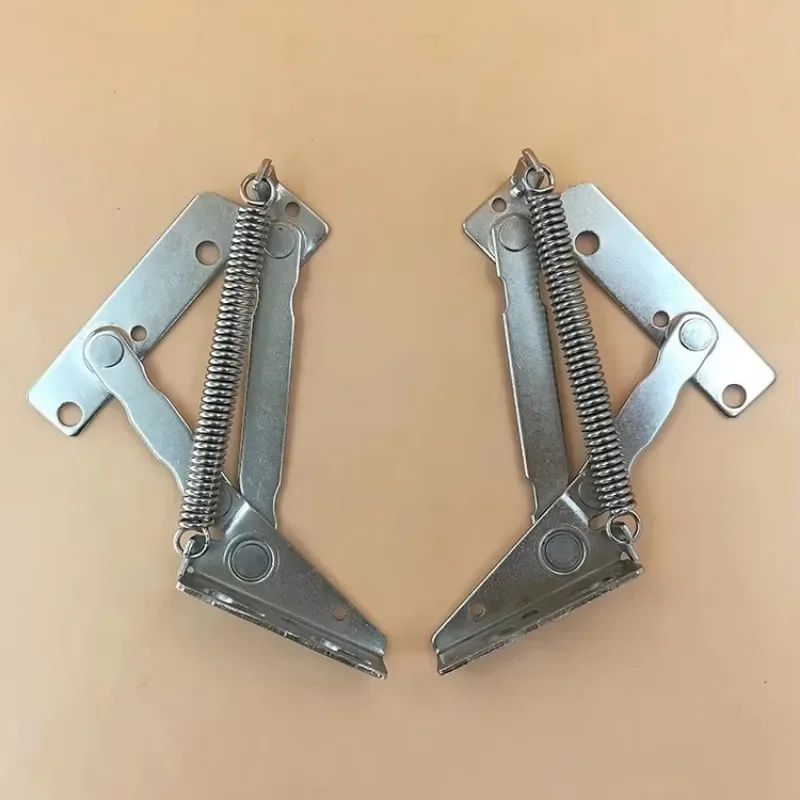Sprung Hinges 2pcs 80 degree Cabinet Door Lift Up Stay Flap Top Support Cupboard Kitchen Furniture Foldable Lifting Bracket