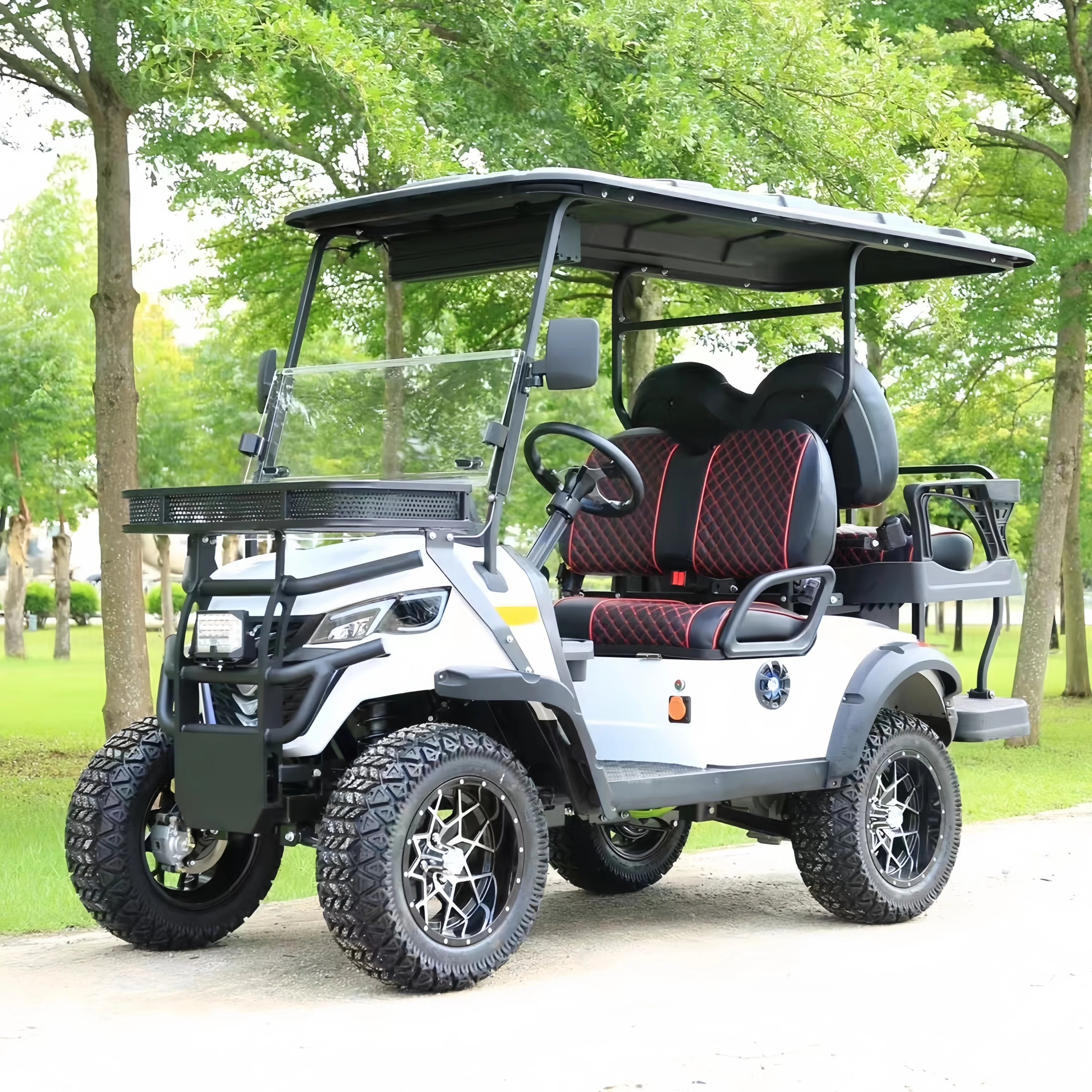 New Design 6 Seater Golf Cart Electric with 48V Battery Steel and Plastic Material CE Certified