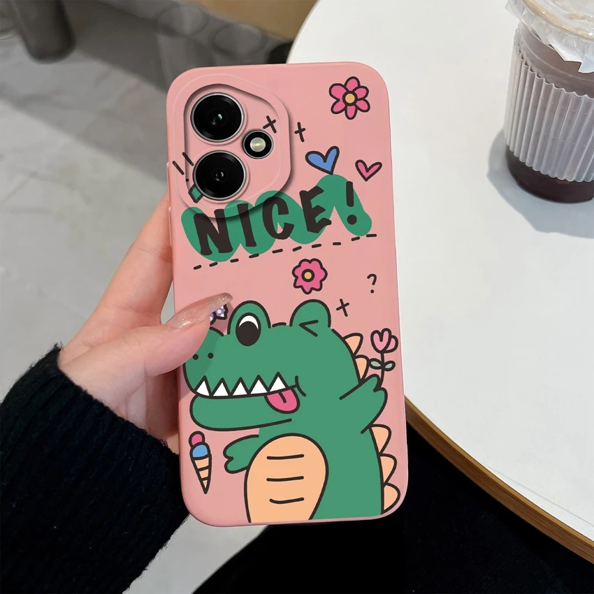 Astronaut-Themed Liquid Silicone Anti-Slip Phone Case