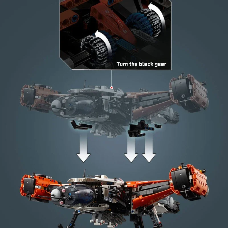 Technical Series Space Heavy Transport Spaceship Model Building Block Bricks Toy Kids For Christmas And Birthday Gifts building block toys building toy set