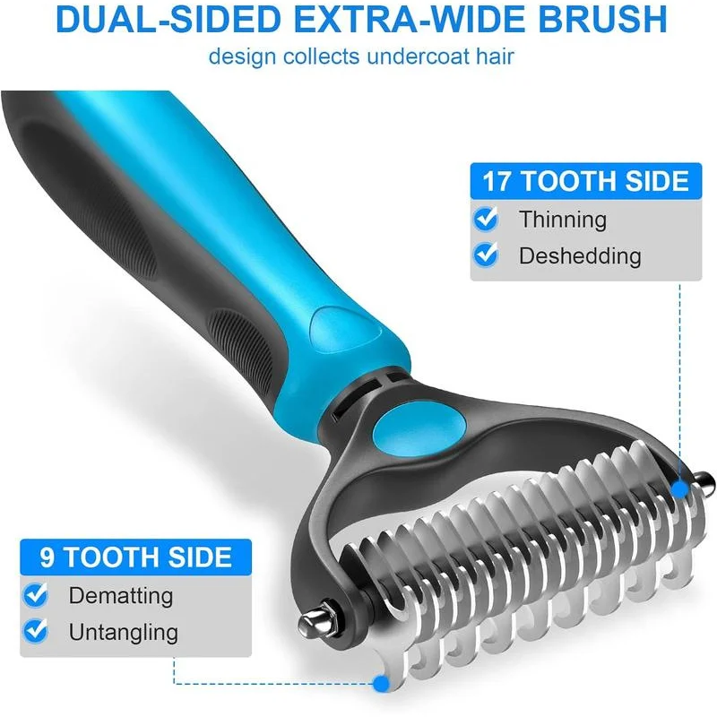 Stainless Pet Deshedding And Grooming Brush 3