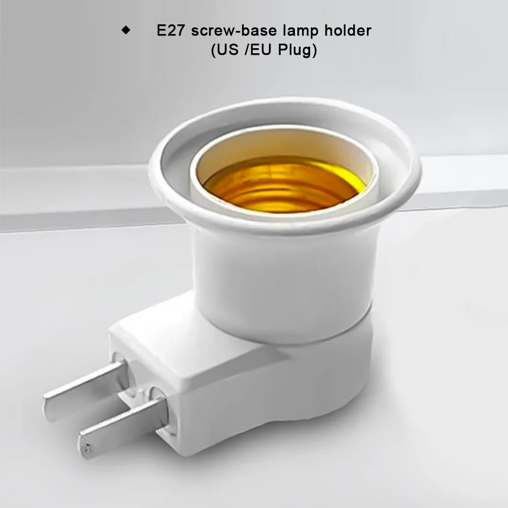 ON/OFF Switch E27 Light Bulbs Socket Holder Standard Screw-in Base EU US Plug Adapter Outlet Converter Lamp