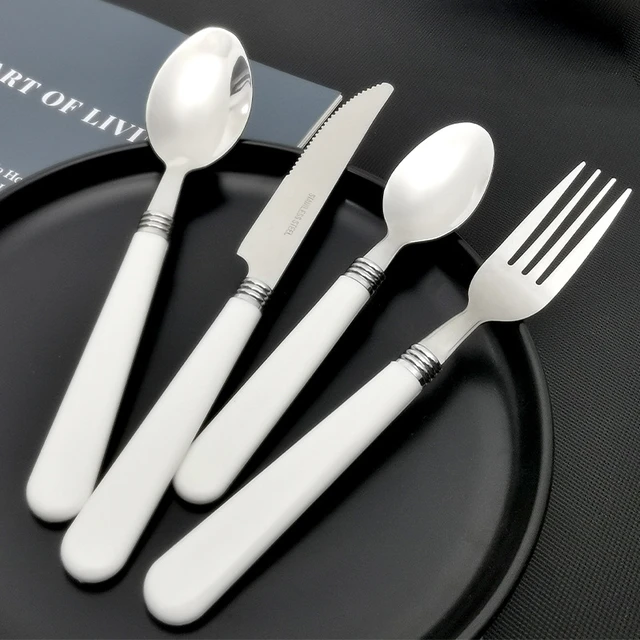 Plastic Cutlery Sets - White Flatware Sets