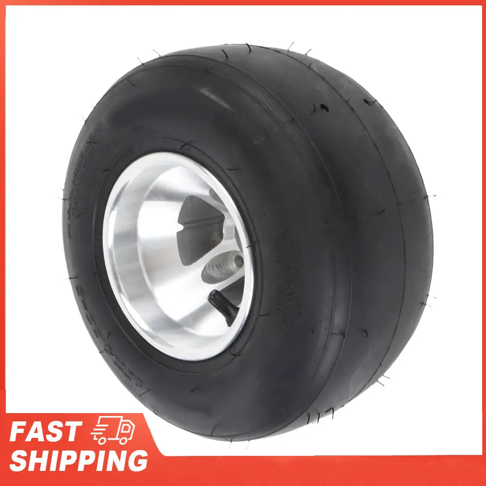 Proof Long Lasting Enhanced Traction UTV Tire 4PR Tubeless 10x4.50-5 Wheel Tire Puncture for Go Kart for Drift Trike Lawn Mower