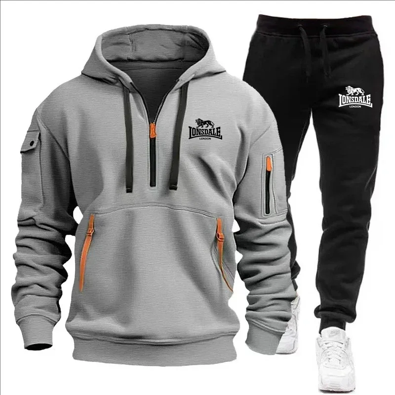 Basic Men/Women 2Pcs/Sets Sweatshirt Hoodies Pants 2024 Male Gyms Fitness Tops Joggers Sportswear Tracksuits 5