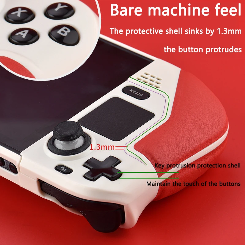 Full Protective Case for Steam Deck Cowhide wrap host Protective Soft Leather Grip Non-slip Cover hard shell bracket Accessories 3