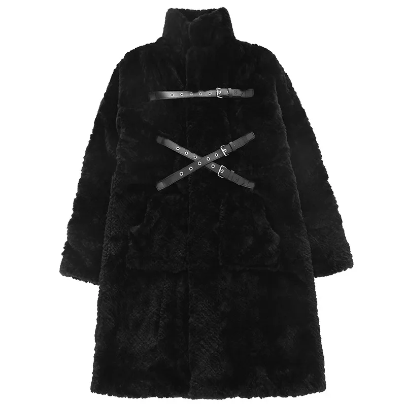 

Women's Clothing Mid-Length Thick Loose Faux Fur Coat Winter New 24