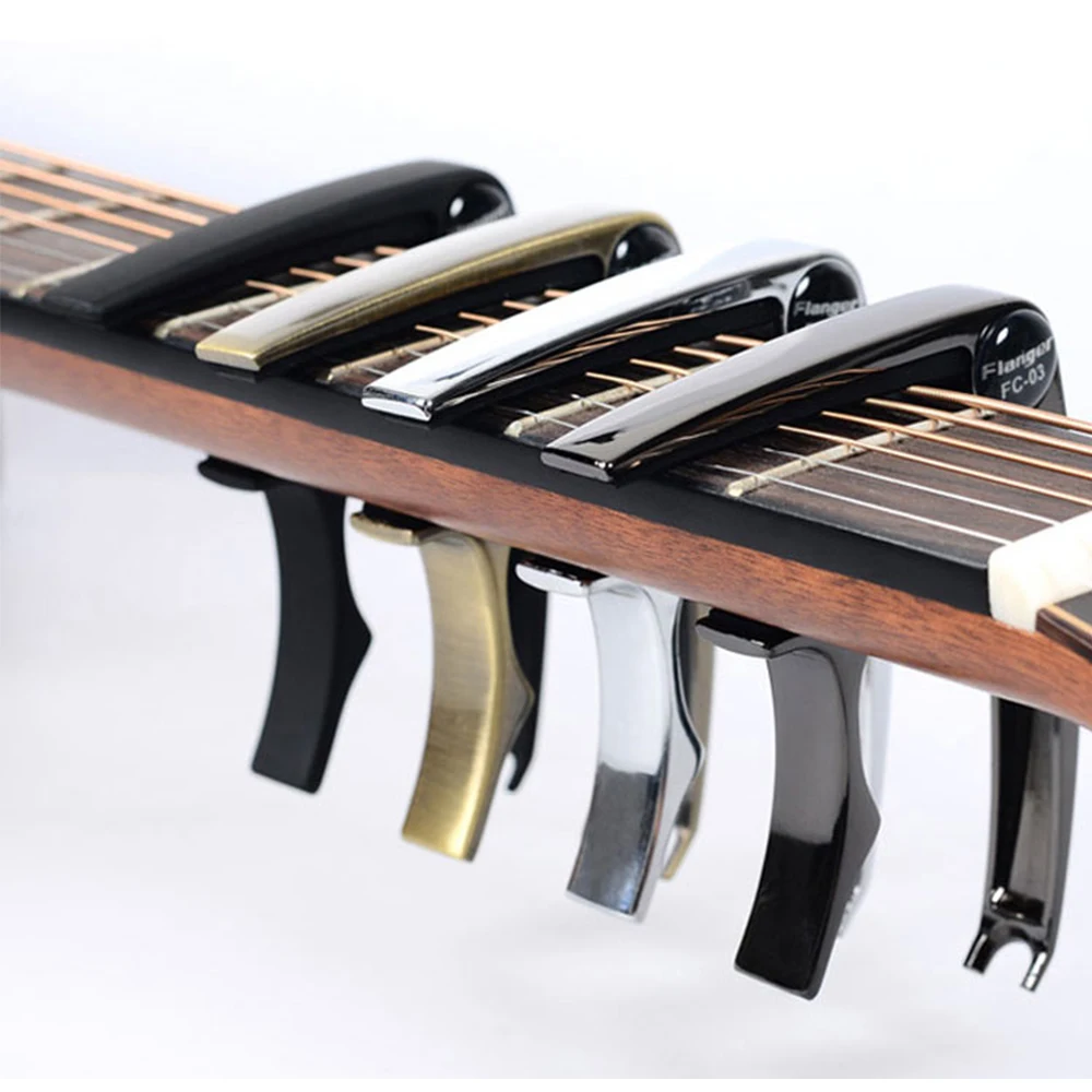 цена Flanger FC-03 Guitar Capo Zinc Alloy Guitarra Tuning Clamp for Acoustic Electric Guitar Bass Ukulele Mandolin Guitar Accessories