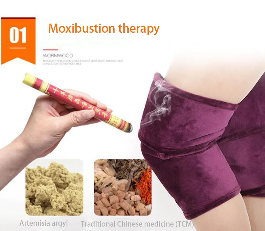 Electric heating knee warm warm old product heating hot compress hip knee pad knee bone treasure moxibustion fields