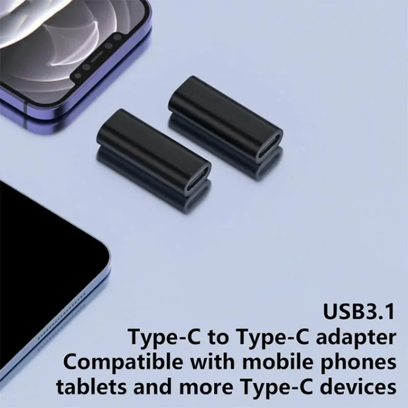 3-Pack USB-C to USB-C Adapter Set for Fast Charging and Data Transfer