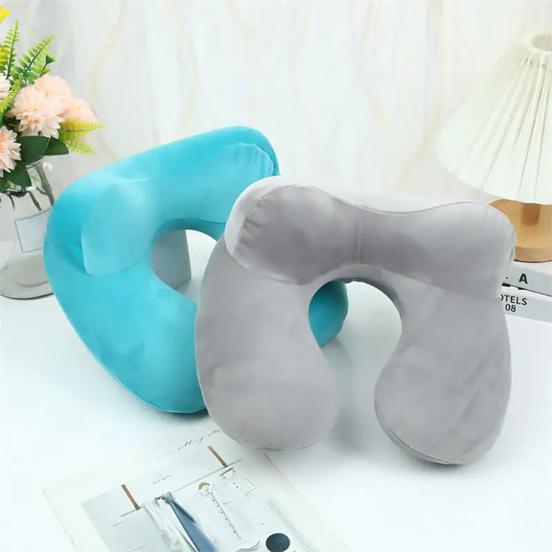 Portable U-Shape Travel Pillow For Airplane Car Inflatable Neck Pillow Comfortable Pillows For Sleep Home Travel Accessories 5
