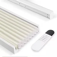 โรงงานจีนขายส่งแบบกําหนดเองรีไซเคิล Blackout รีโมทคอนโทรลอัจฉริยะด้านบนลงและด้านล่างขึ้นผ้าม่านรังผึ้งสําหรับ Window 1