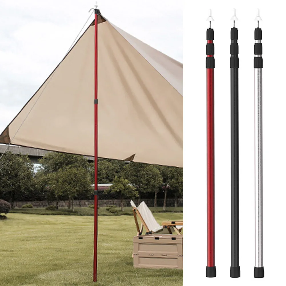 Asta di supporto per tenda da campeggio asta telescopica retrattile da  37.40 a 90.55 pollici accessori da campeggio leggeri regolabili - AliExpress