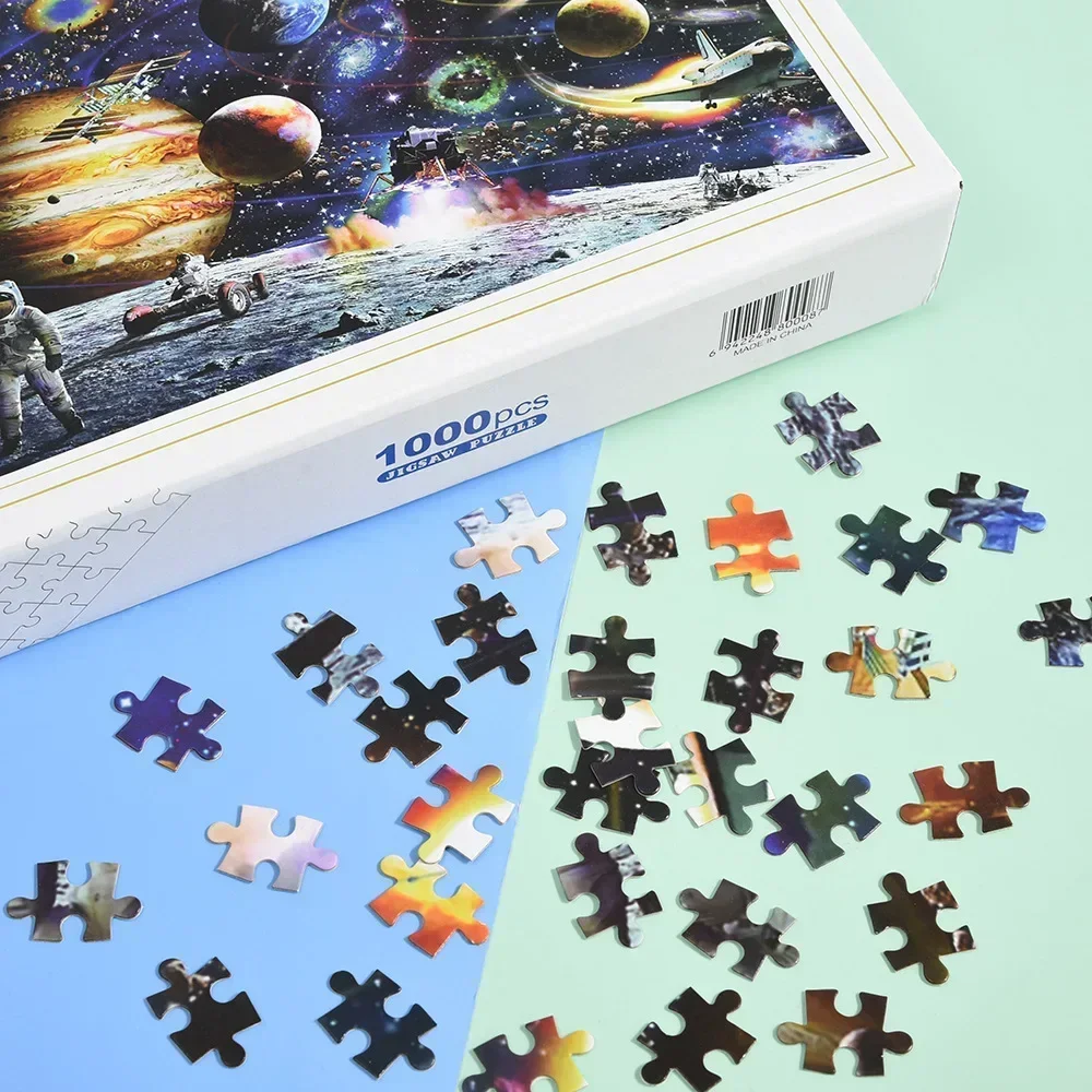 Adult Jigsaw Puzzle 1000 Pieces Puzzle Toys Landscape Animation Paper Decorative Painting Exercise Brain Thinking