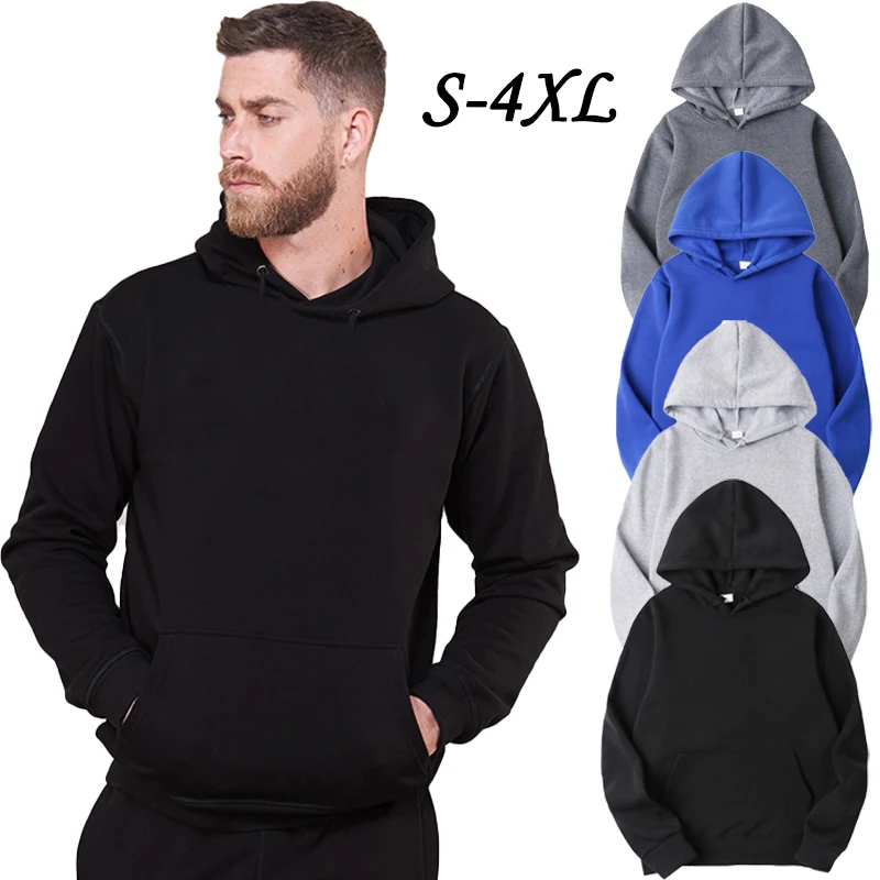 

Mens Hoodies Sweatshirts Fashion Casual Long Sleeve Hooded Pullovers Autumn Winter Tops