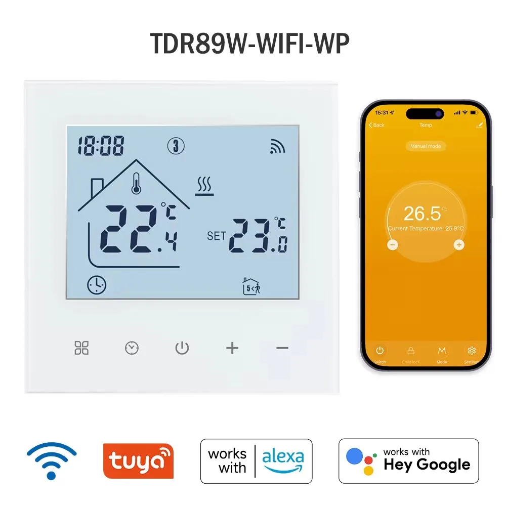 Smart WiFi Thermostat & Central Heating Controller for Water Floor Zone Heating Systems