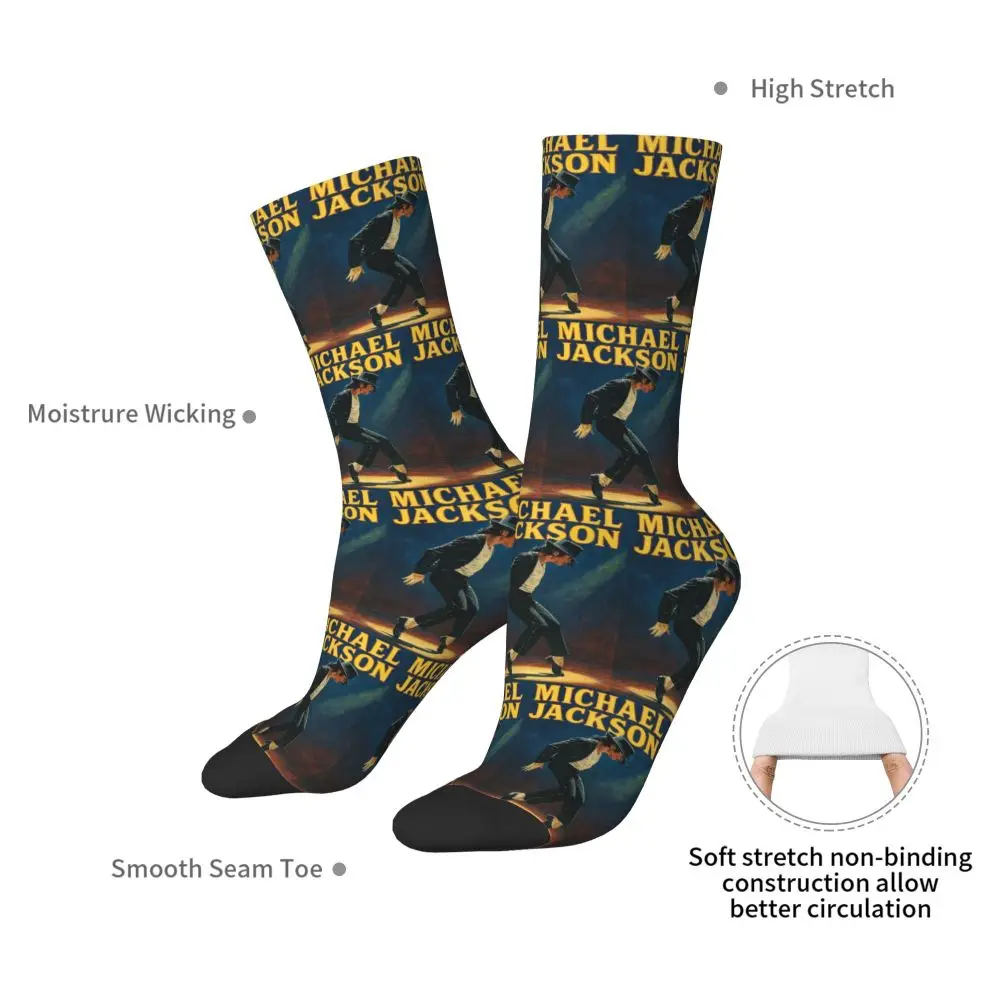 Michael 1984 Grammys Jackson Pop Art Portrait Socks Harajuku Stockings All Season Long Socks Accessories for Unisex Gifts