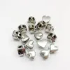 Wholesale New 20-200pc/pack 4mm Double Hole Metal Silver Heart Shaped Spring Cord Locks Stopper Sportswear Rope Button Accessory 1