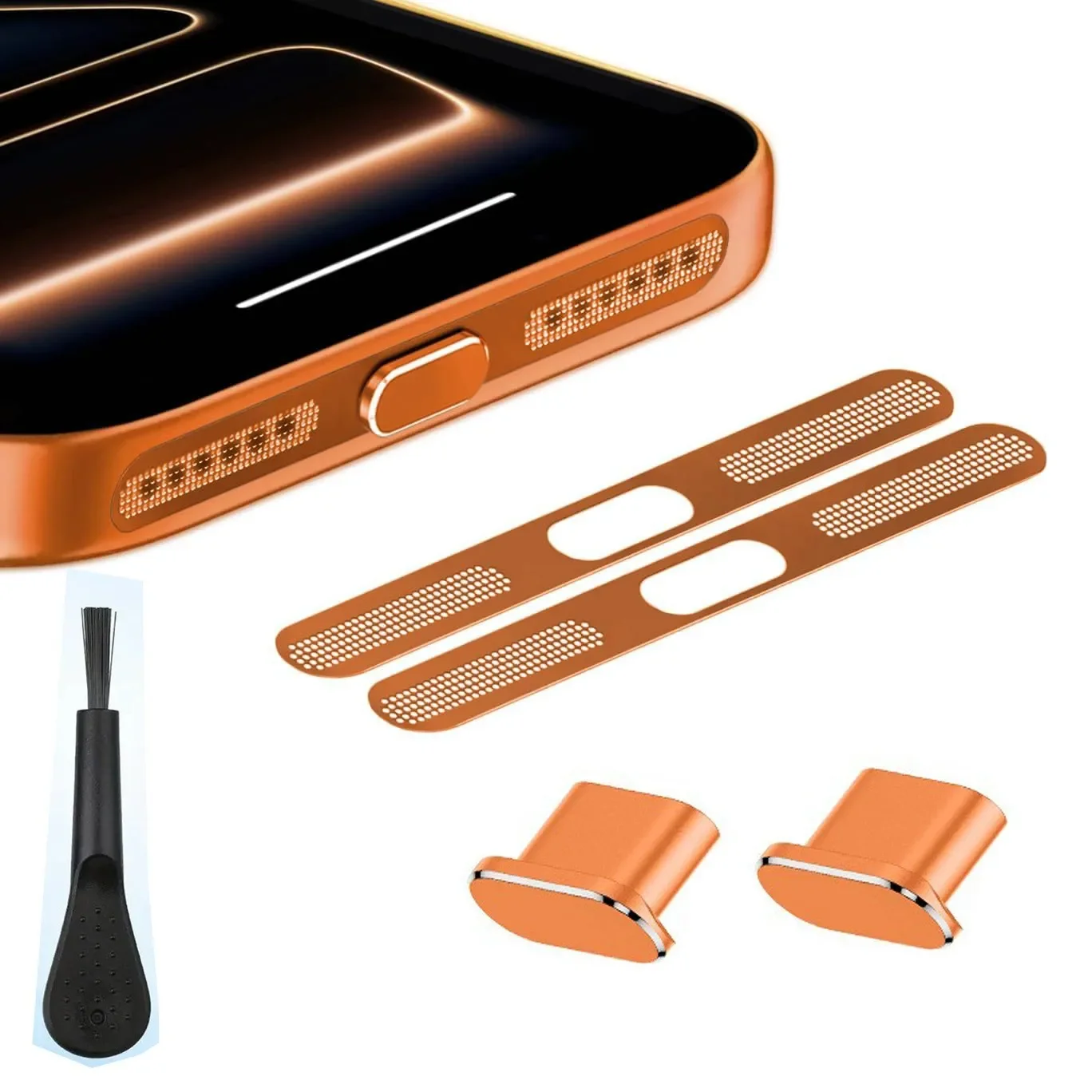 Enhanced Mobile Phone Speaker Dust Mesh Cover & USB Type C Charging Port Protector Cleaning Kit