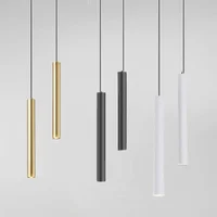 Minimalist Modern Spotlight Pendant Lights For Bedroom Dining Living Room Chandelier Long Tube Bedside Pendant Lamp Luminaires 3