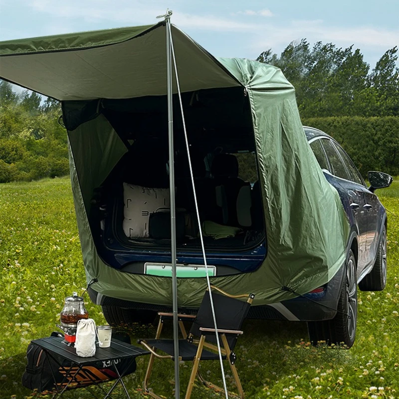 Lumiscent Car Tent, Car Rear Tent With Tailgate Attachment, Rainproof
