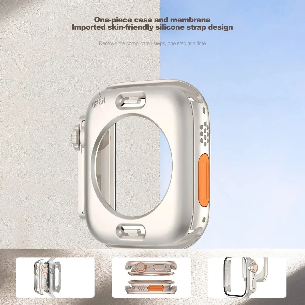 Premium Silicone Band with Ultra Case for Apple Watch - High-Quality Strap and Protective Bracelet