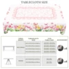 1 Piece of Tulip Flower Round Tablecloth, 5 Sizes Available, Butterfly Flower Pattern Printed Tablecloth, Edge Embossing Process, Spring Garden Tablecloth Decoration, Tablecloth for Daily Home Kitchen, Terrace, Spring Decoration, Home Decoration 6