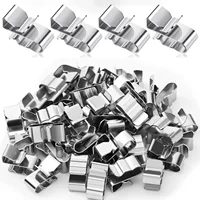 304 Clips en acier inoxydable 50 pièces/100 pièces, Clips de fil de cadre de remorque Clips de fil de panneau solaire Clips de câble en métal 1