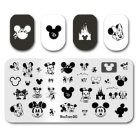 Nail Art Stamp MouTeen071 Cartoon Gesture Finger Nail Plates Stamp King Manicure Set For Nail Art Stamping 2