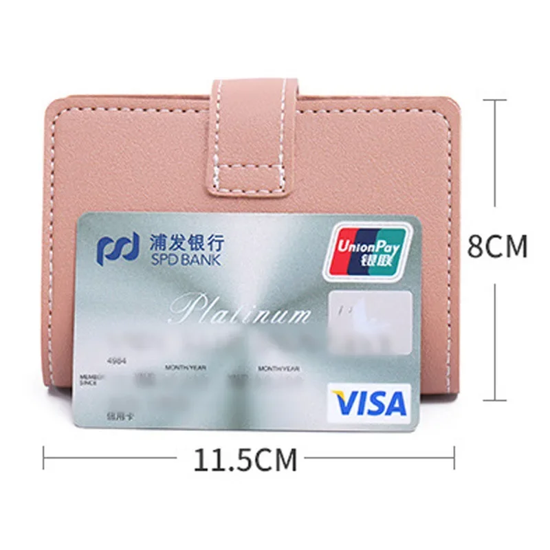 New Anti-theft ID Credit Card Holder Fashion Women's 26 Cards Slim PU Leather Pocket Case Purse Wallet bag  for Women Men Female images - 6