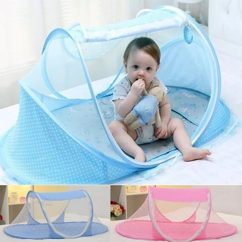 

Portable Baby Crib Netting Folding Mosquito Net Infant Cradle Bed Mesh Mattress Pillow Newborn Sleeping Pad Cover Play Tent Set