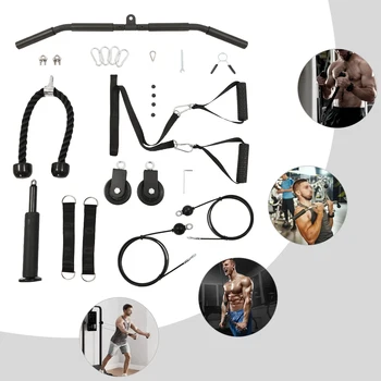 Pulley System Gym Modern Cable Weight Pulley System Unisex-adult Manual Cable Lat Pull Fitness 1