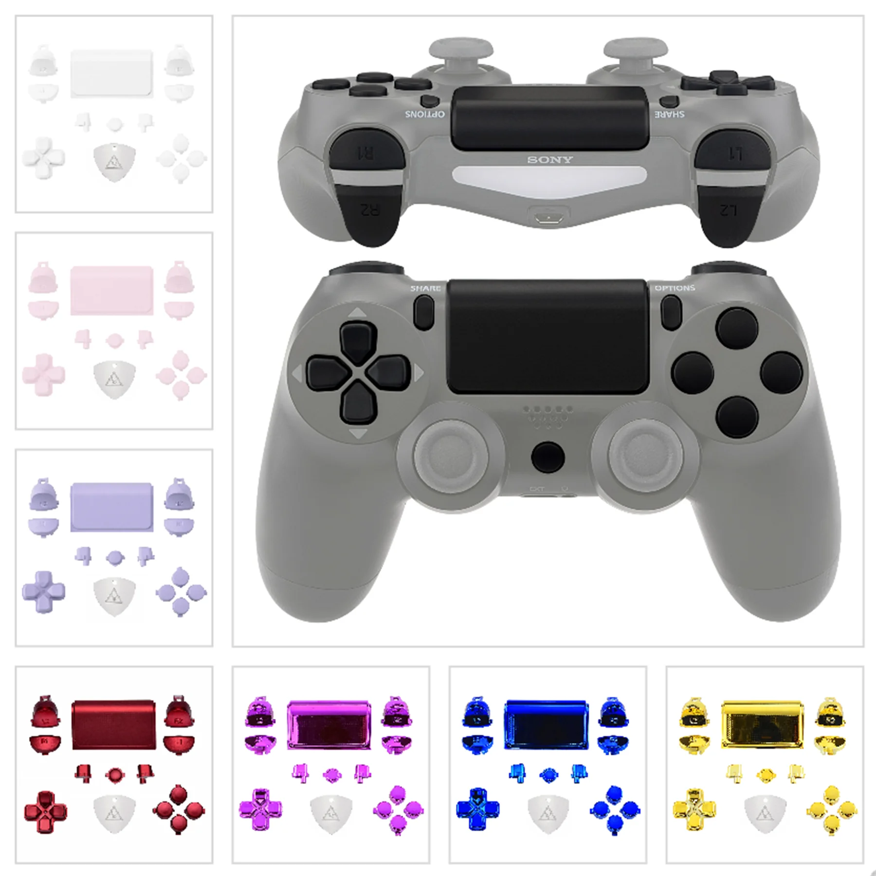 eXtremeRate カスタマイズされたフルセットボタン ​​L1R1 L2R2 Dpad