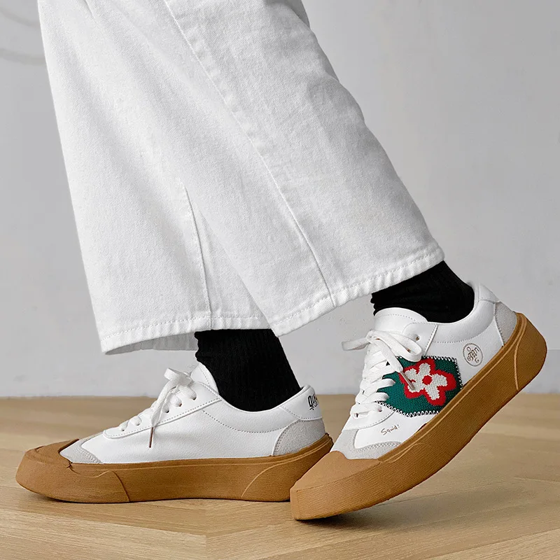 

Кроссовки мужские прогулочные, дышащие, Вулканизированная подошва, повседневная обувь для скейтборда, белые, 2022