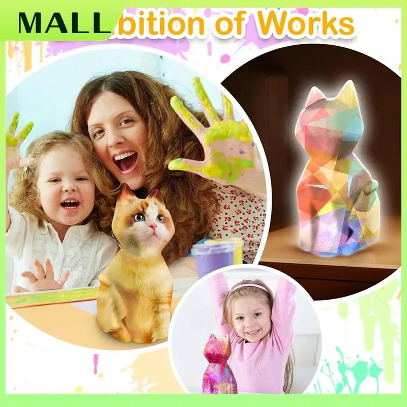 MALL 나만의 고양이 라이트 키트 페인팅 키트 미술 용품에 적합한 예술과 공예 생일 선물