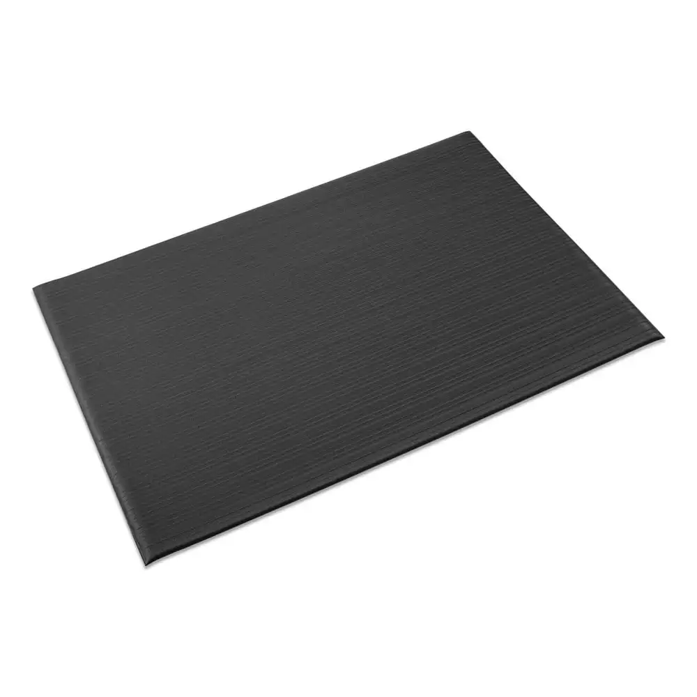 

Crown Ribbed Vinyl Anti-Fatigue Mat, 24 x 36, Black -CWNFL2436BK
