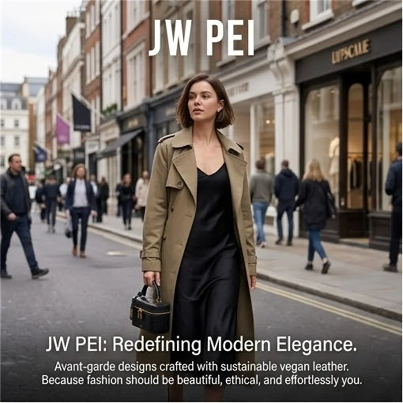JW PEI Textured Leather Crossbody Bag for Women, Designer Shoulder Purse with Letter Logo, Chic Commuter Handbag 5