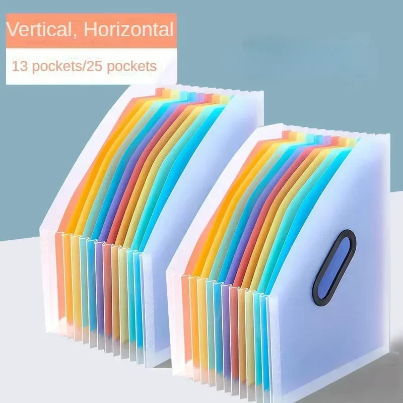 

Expandable Index Tabs Colored Folder Document Layers 13/25 Accordion Standing for Office Multi-purpose File School Bag