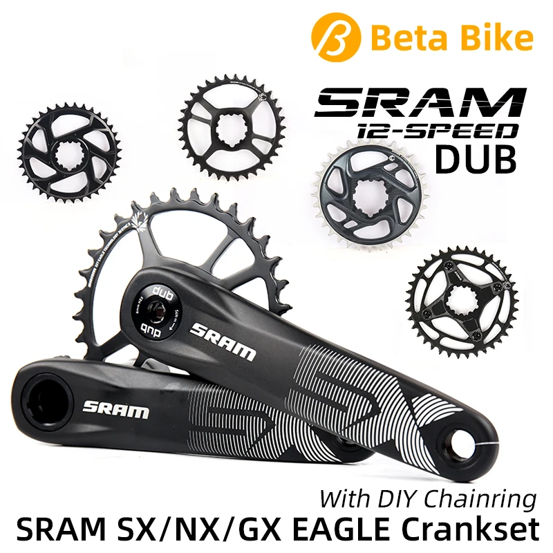 

SRAM SX NX GX EAGLE 12-Speed MTB Crankset Original Crank with DIY Chainring 30/32/34/36/38T 6/3mm boost 170/175mm Bike Parts