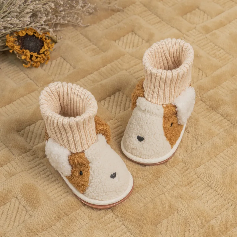 

Детская обувь; Теплая обувь для малышей; Обувь для маленьких девочек с мягкой резиновой подошвой; Нескользящая хлопковая обувь для мальчиков и девочек 0-18 месяцев