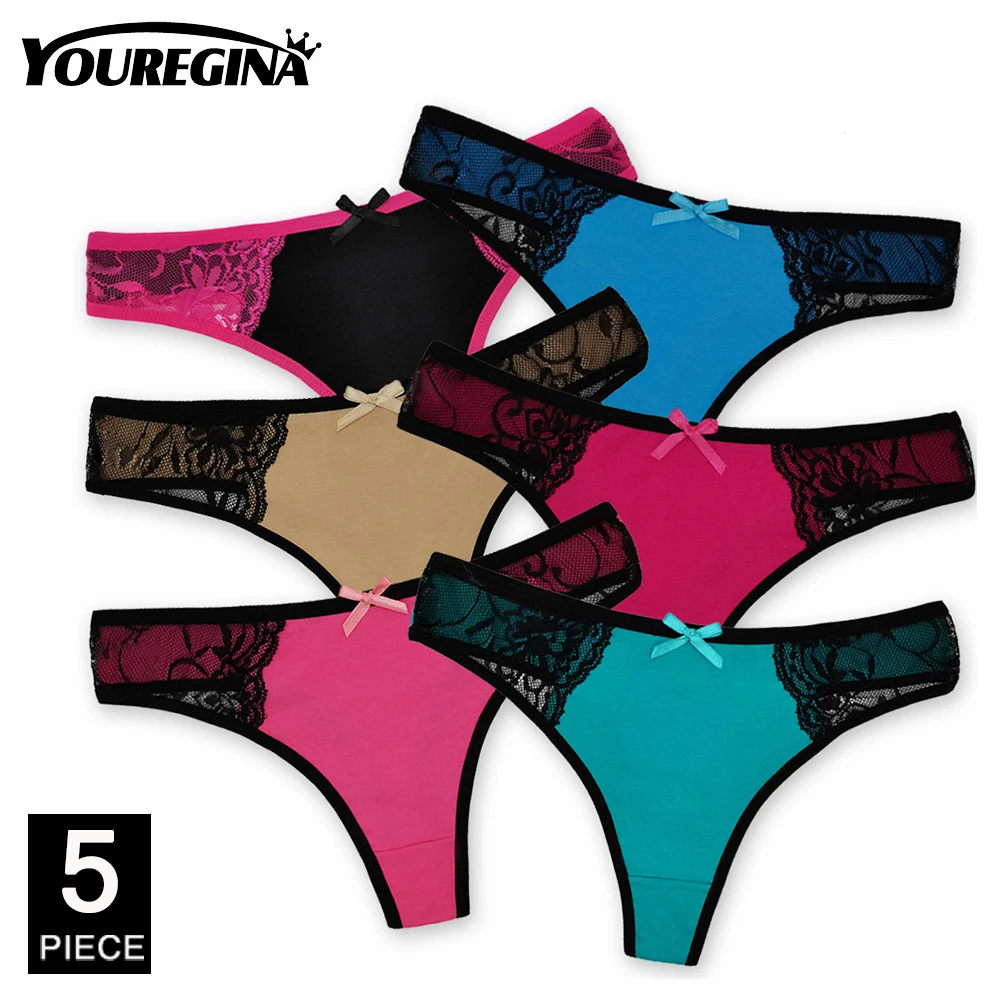 Sexy Women Gstring Cotton Thongs Lace Woman Underwear Ladies Panties