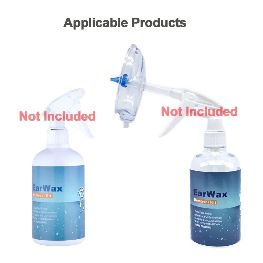 50pcs Ear Wax Removal Nozzles Replacement Ear Irrigation Washer Bottle System Earpick Cleaning Tips Bulb Syringe Kit Accessories 6