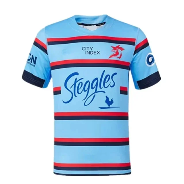 thumbnail image 1 of Polo de entrenamiento de rugby Sydney Roosters 2024, pantalones cortos, talla para hombre: S-5XL (nombre y número impresos), 1 of 5