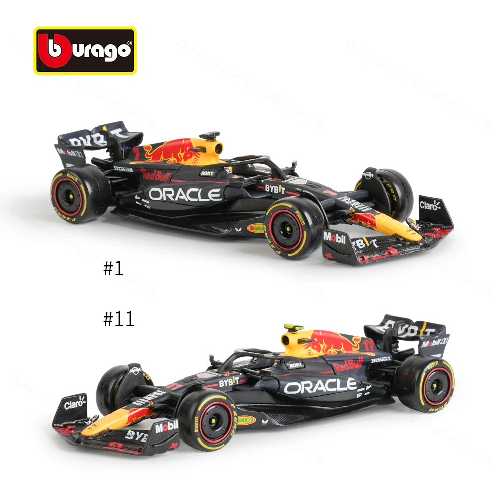 ブラーゴ-レッドブルf1レーシングカーモデル、1:43、2023、rb19