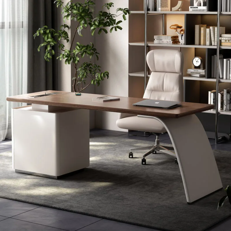 Wooden Corner Office Desk Reception Studio Organizer Work Storage Office  Desk Luxury Scrivania Gaming Minimalist Furniture - AliExpress