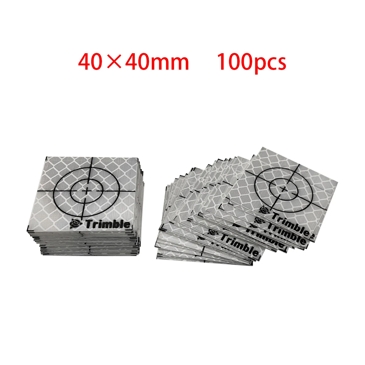 40 Hojas De Cinta Reflectante Para Topografía | 60x60 Mm | Autoadhesiva De Alta Precisión | Para Estaciones Totales Y Prismas