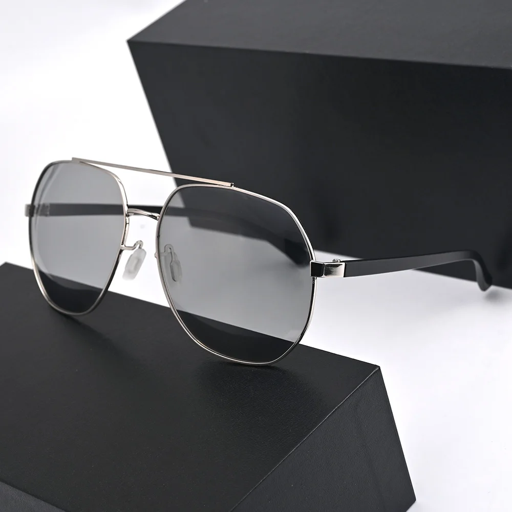 Vazrobe 160 mm übergroße polarisierte Sonnenbrille, männliche photochrome Sonnenbrille für Männer, große große Transistionslinse, Chamäleon, Schwarz – Detail 39