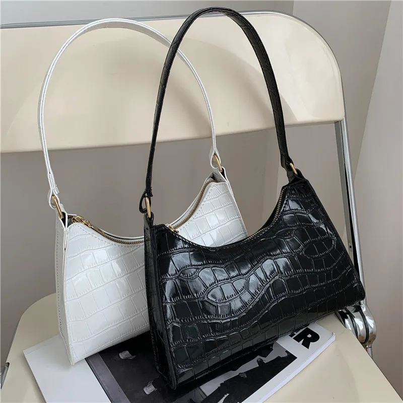 Retro Women's Bag Trend 2021 Chain Alligator Pattern PU Shoulder Bag Solid  Color Luxury Handbags Female Exquisite Bags Clutch - AliExpress