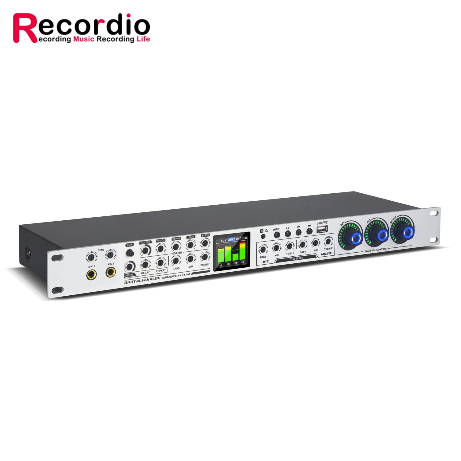 GAX-LX9 Professional Digital Preamp Effector Dual Reverberation DSP Effect Karaoke Home Stage Processing Effector